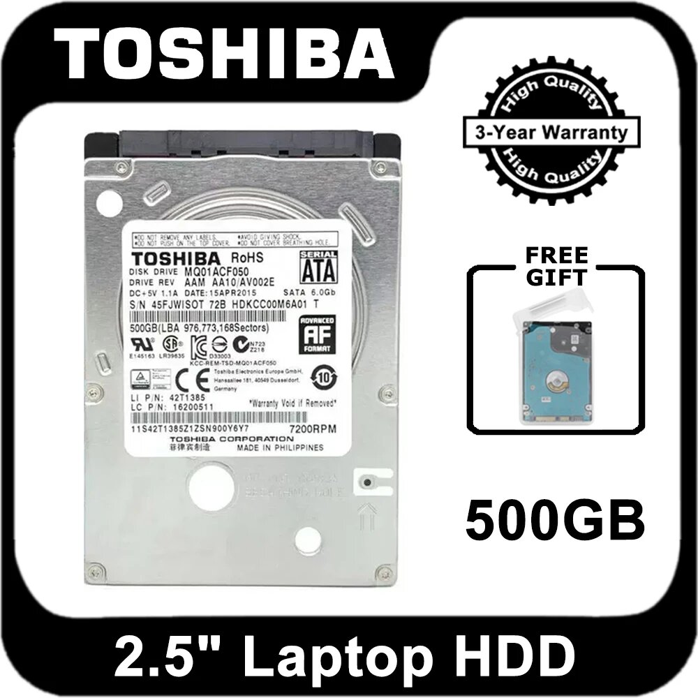 Toshiba 2.5" HDD 500ГБ 5400 об/мин