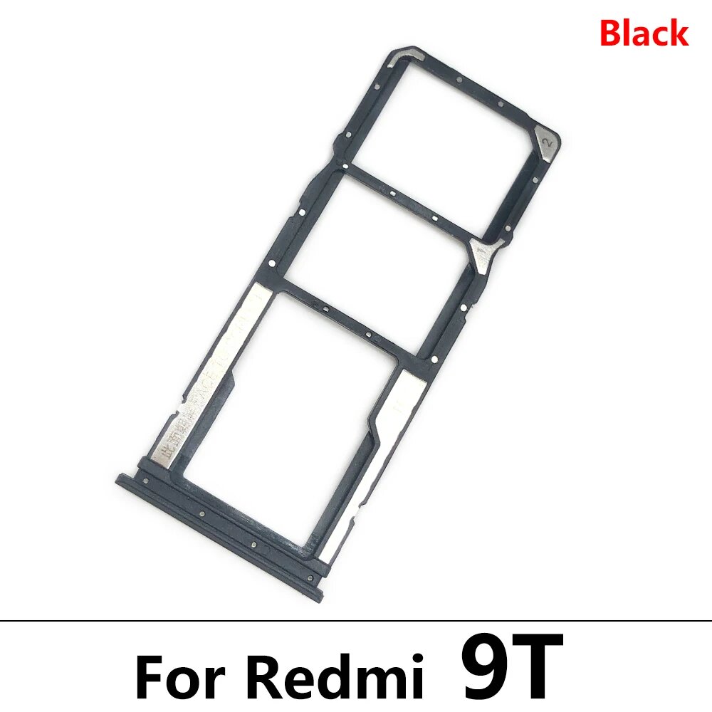 Лоток для Sim и CD-карт для Xiaomi Redmi 9A 9C 9T лоток для SIM-карты слот Держатель адаптер гнездо со штифтом запасные части для смартфона 9T Black
