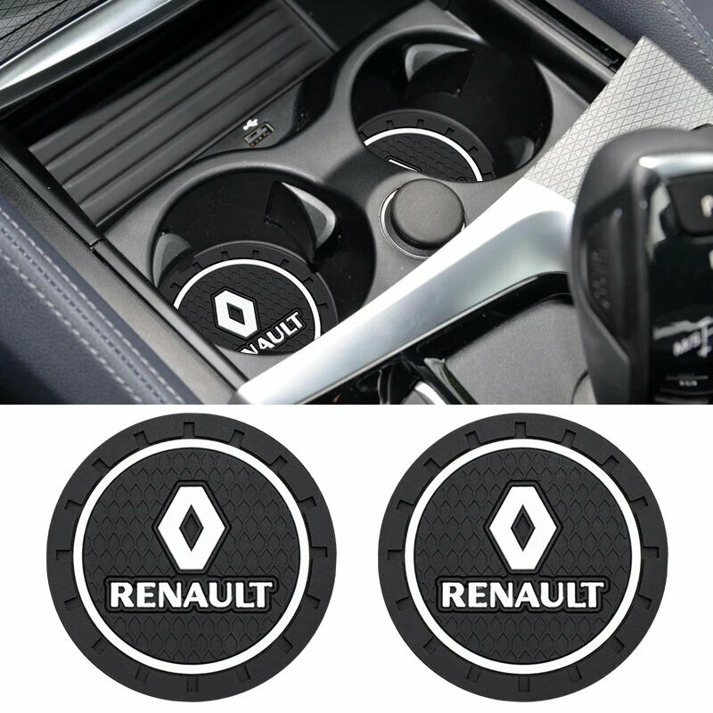 Коврик в подстаканник автомобиля RENAULT, 2 шт