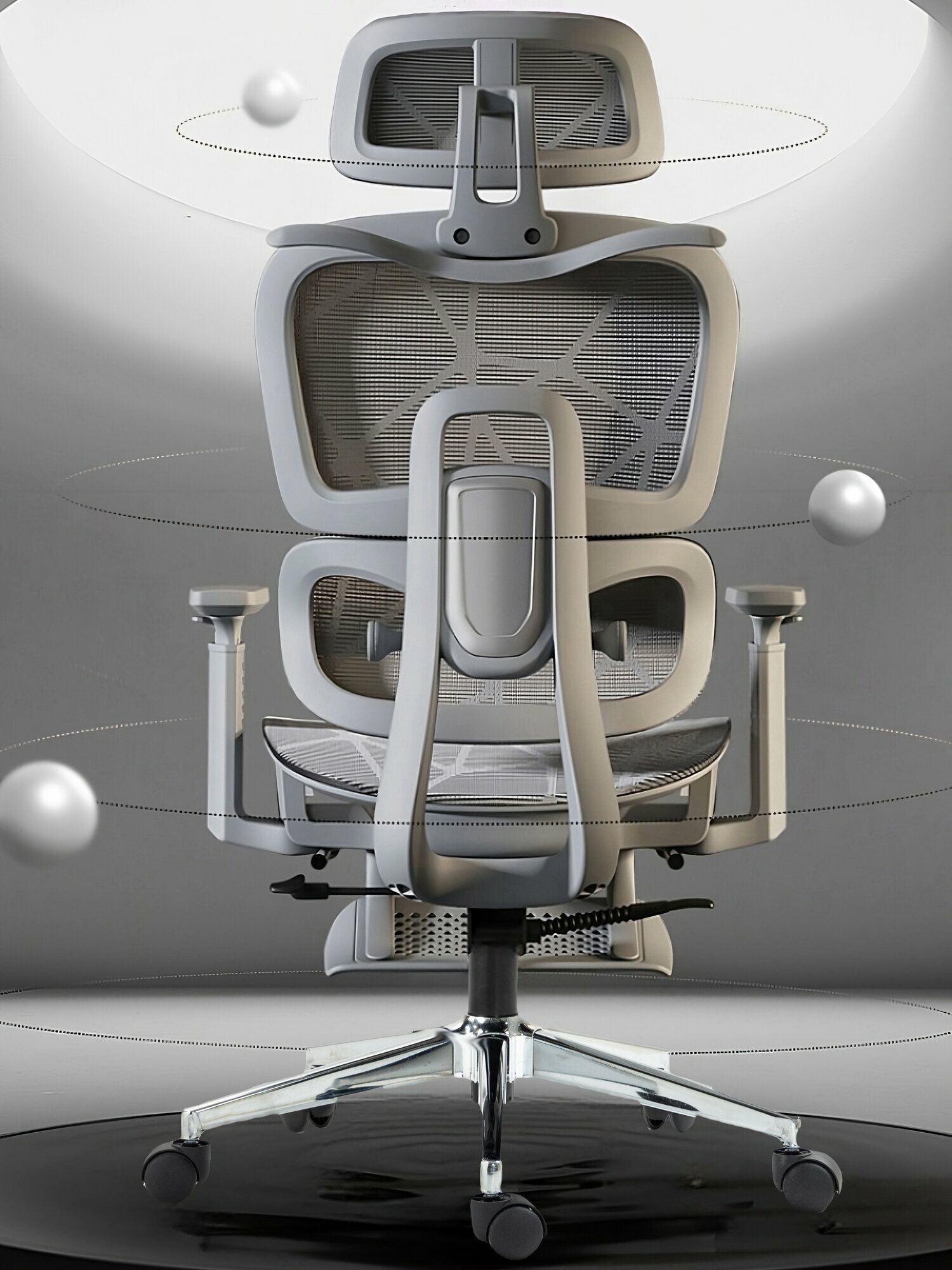 Кресло HICHAIR H900 для Офиса с Эластичным Сиденьем и Регулируемой Поддержкой