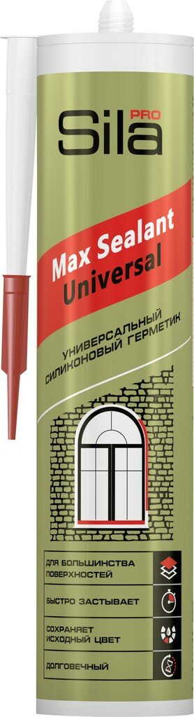 Sila PRO Max Sealant, силиконовый универсальный герметик, серый, 280мл