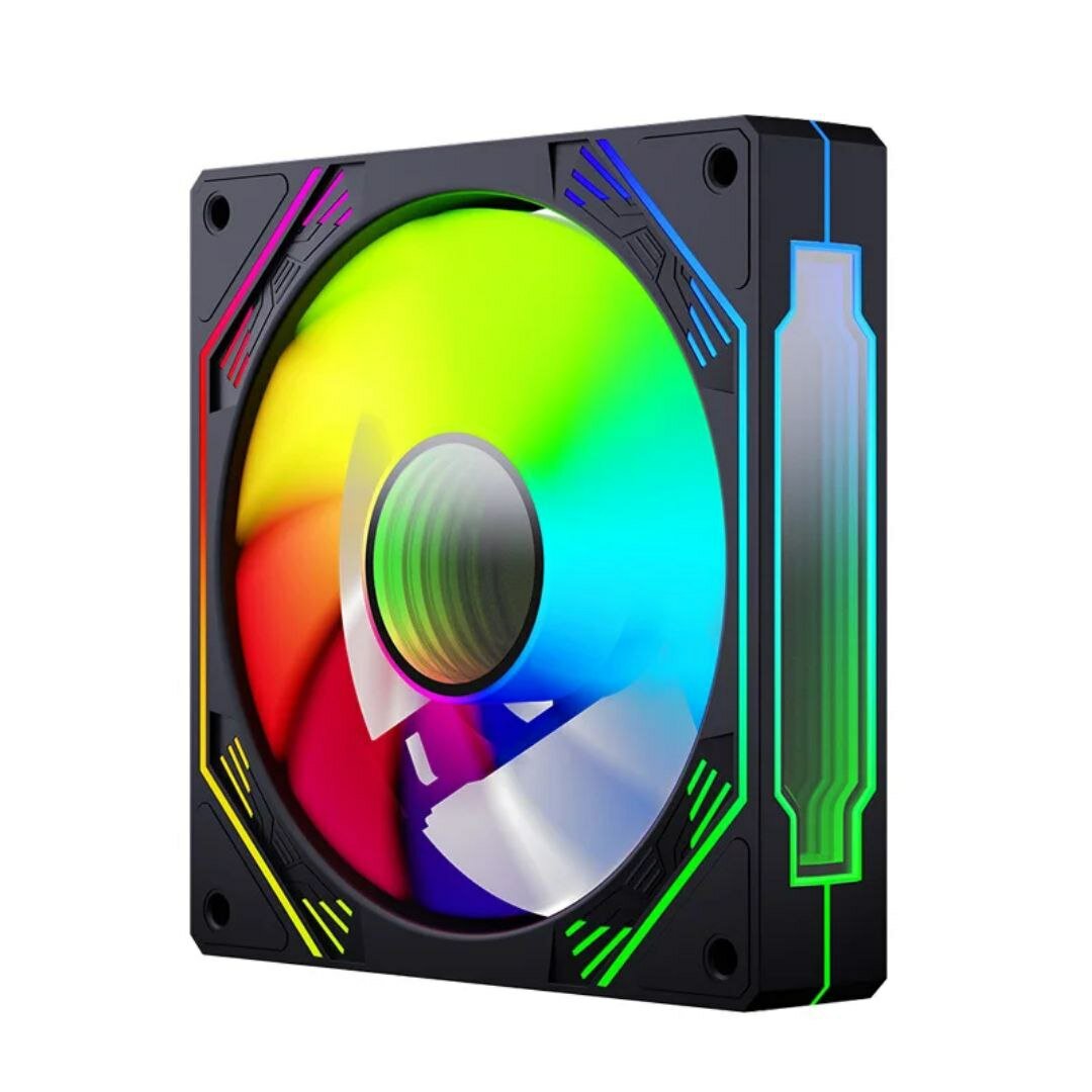 Вентилятор COOLMOON HiFrost W12, ARGB, черный цвет 12 см x 12 см, 71CFM