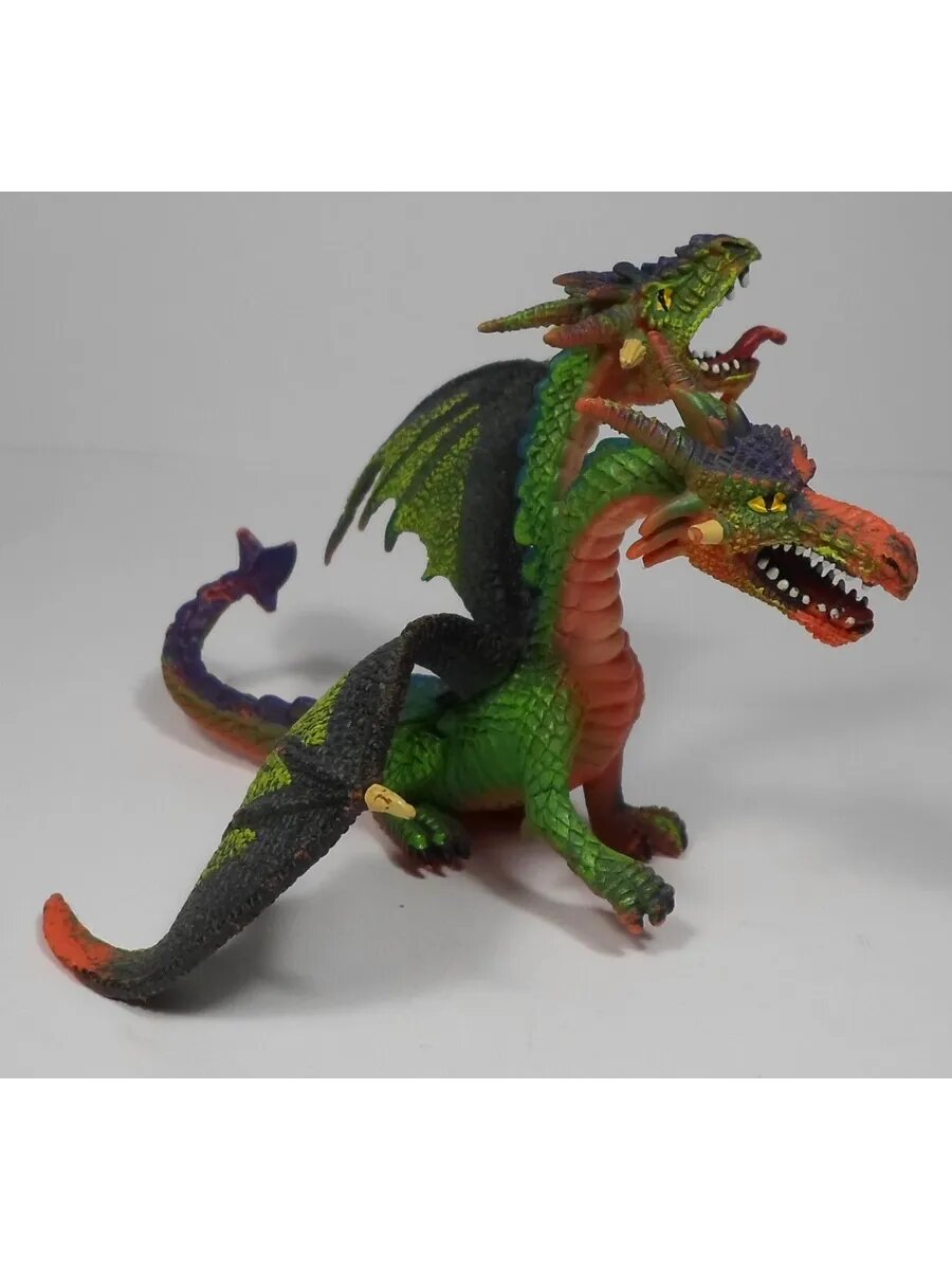 Фигурка животное Двухголовый зеленый дракон — фото 1