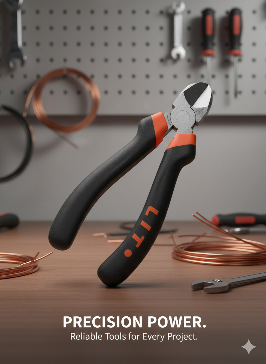 Плоскогубцы LIT, комбинированные, сталь, прорезиненные рукоятки, 6-160 мм