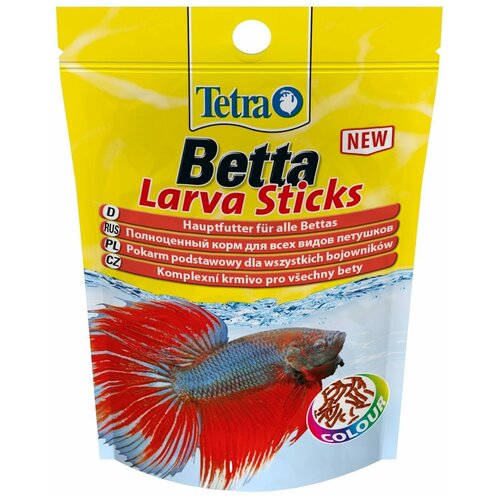 TetraBetta LarvaSticks корм в форме мотыля для петушков и других лабиринтовых рыб 5 г (sachet)