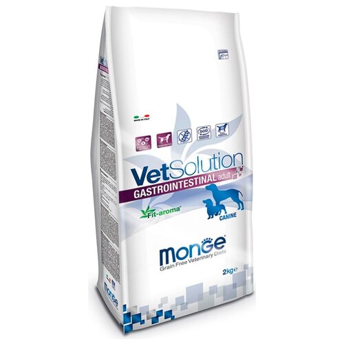 Сухой лечебный корм для собак при заболеваниях ЖКТ MONGE VetSolution Gastrointestinal Adult Dog 2 кг