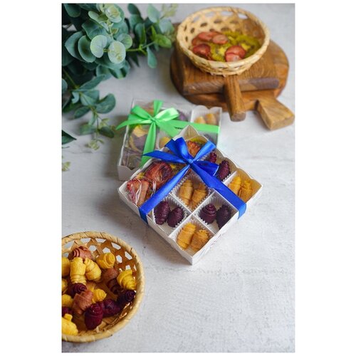 Подарочный набор № 21 / фруктовая пастила без сахара / фруктовые чипсы / пп сладости / подарочный набор для женщин / к чаю сладости / подарочный набор на день рождения