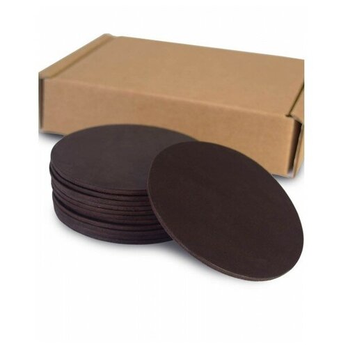 Hantley Набор костеров из темно-коричневой кожи 12 шт.