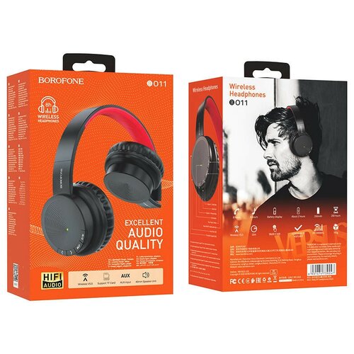 Стереонаушники Bluetooth Полноразмерные Borofone BO11 Maily BT50250mAh7ч чёрные 161100₽