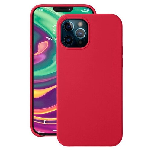 фото Чехол liquid silicone для apple iphone 12/12 pro, красный, deppa 87782