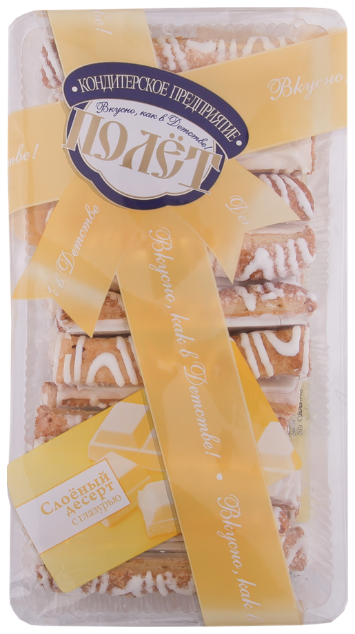 Полет Печенье слоеное с белым шоколадом, 250 г - фотография № 2