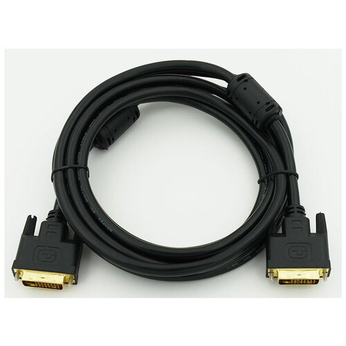 Кабель DVI-D (m) DVI-D (m) 1.8 м, ферритовые кольца, черный кабель telecom dvi d dvi d tcg441d 1 8 м 1 шт черный