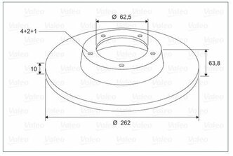 Тормозной диск Valeo 297029 для Hyundai Accent III, Getz, i20; Kia Rio II