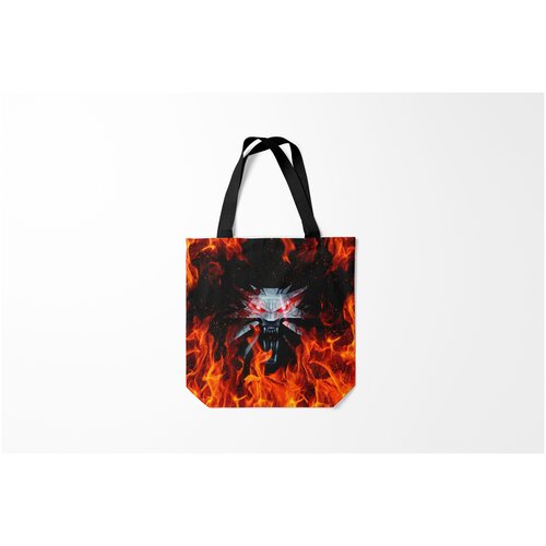 фото Сумка-шоппер / 40х40 см / геймерам / the witcher ведьмак burnettie