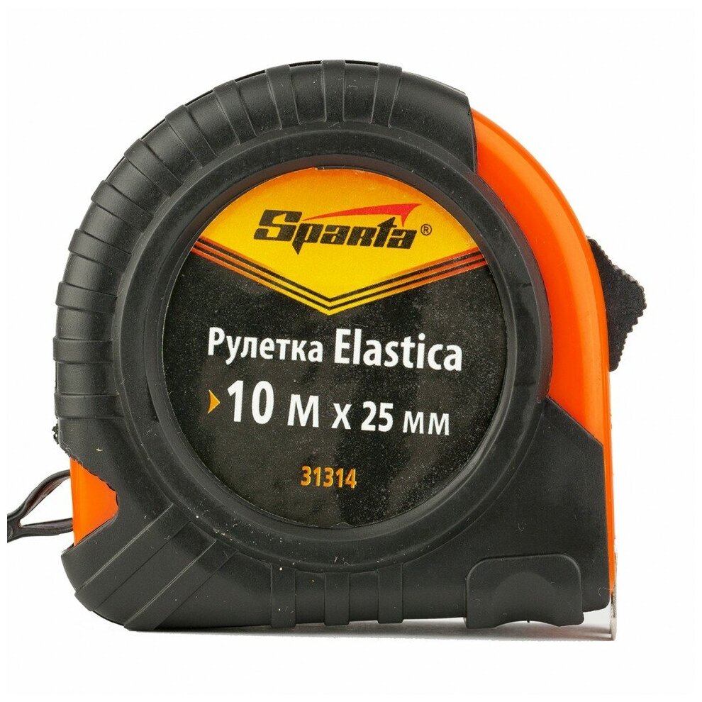 Рулетка Sparta Elastica 10 м х 25 мм, обрезиненный корпус 31314