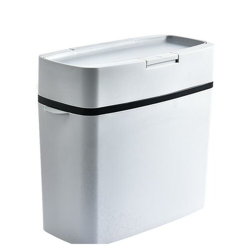 Мусорное ведро Vapaa с крышкой, белый, 31х36х16 см