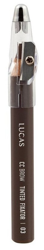 Lucas Cosmetics карандаш для бровей восковый Tinted Wax Fixator, оттенок 03 коричневый