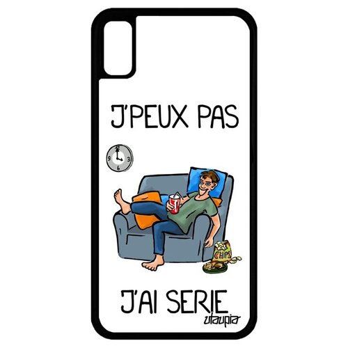 фото Противоударный чехол на телефон // iphone xr // "не могу - у меня сериал!" принт рисунок, utaupia, белый
