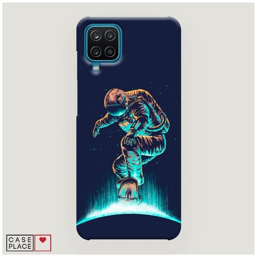 фото Чехол пластиковый samsung galaxy a12 космонавт-скейтер case place