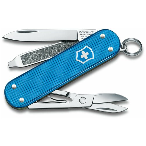 фото Нож перочинный victorinox alox classic (0.6221.l20) 58мм 5функций голубой подар.коробка