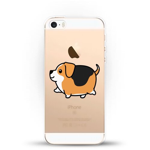 фото Силиконовый чехол толстый бигль на apple iphone 5/iphone 5s/iphone se andy & paul