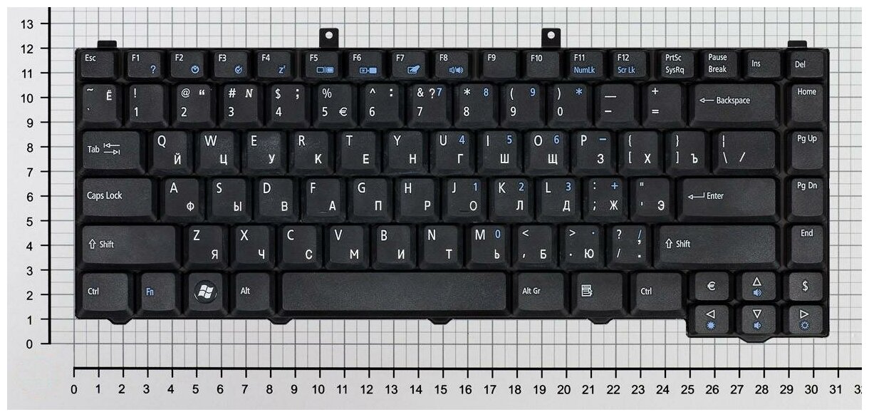 Клавиатура для ноутбука Acer Aspire 3104 русская черная
