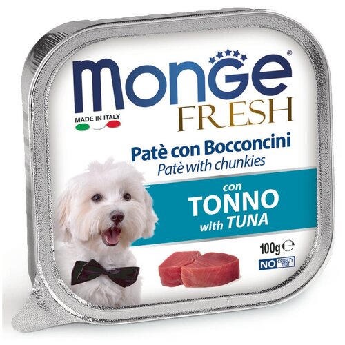 Влажный корм Monge Dog Fresh для собак, с тунцом, консервы 100 г