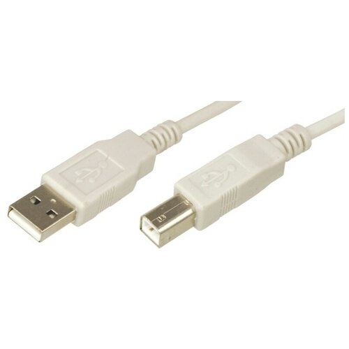 Кабель USB A 2.0 - USB B, М/М, 1.8 м, Rexant, сер, 18-1104 кабель rexant usb a usb b 1 8 метра 18 1104