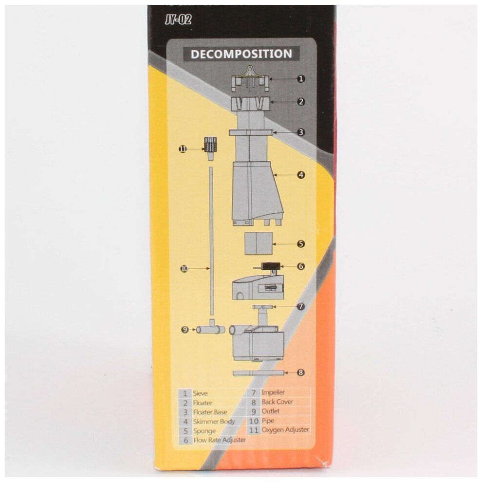 Фильтр для аквариума скимер Sunsun JY-02 (для акв. 30-100 л. 3 Вт. 300 лит/час.) - фотография № 13