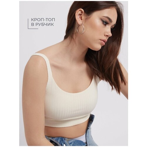 фото Топ в рубчик mon plaisir, арт. 78111124, серый меланж, размер 42