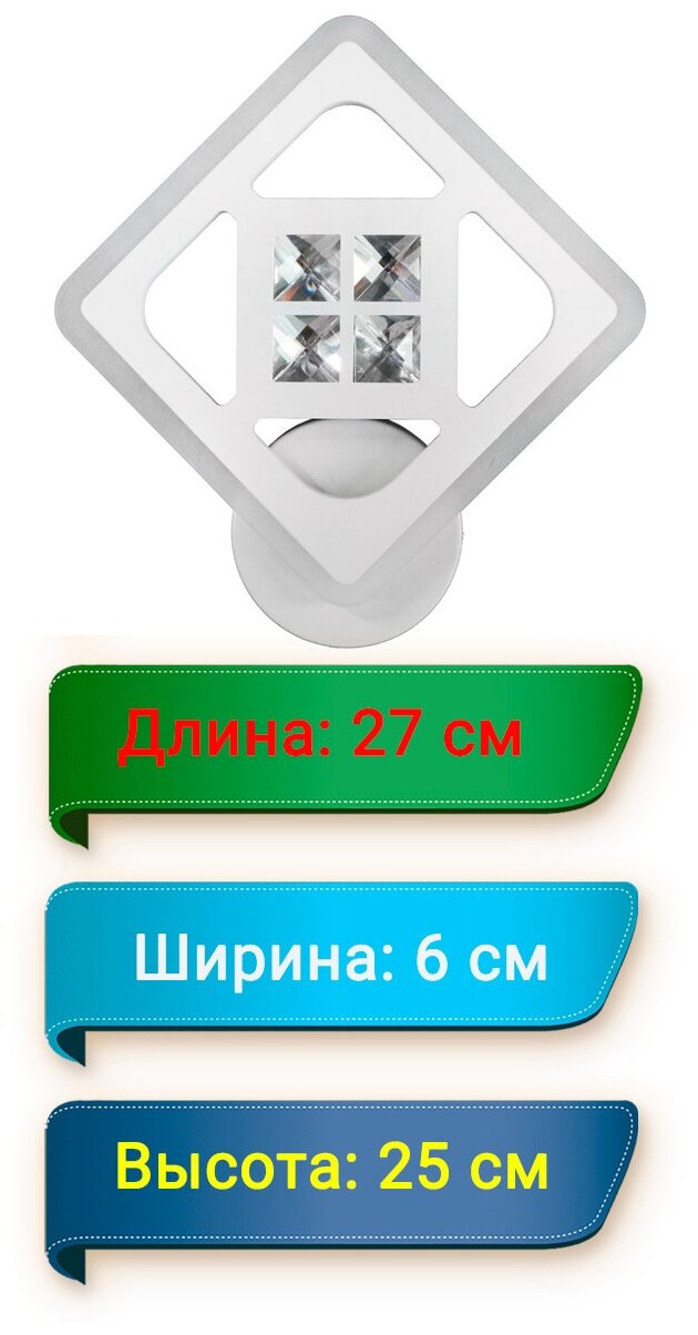 Настенный светодиодный светильник 11008/1wWT ЭкономСвет - фотография № 2
