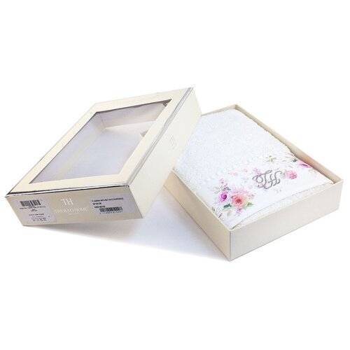 фото Tivolyo полотенце cherish банное 50х100 см кремовый