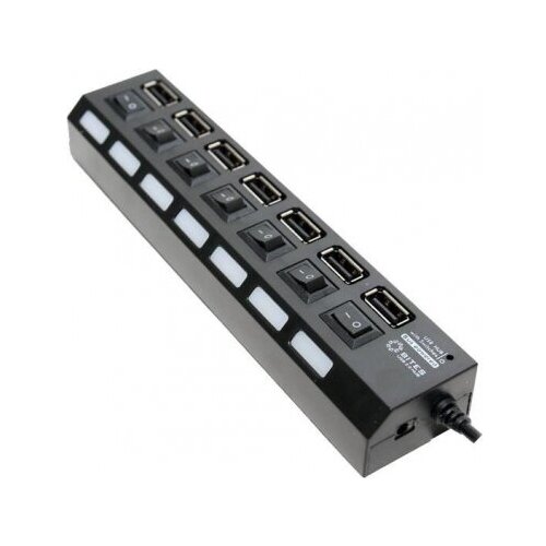 USB-концентратор 5bites HB27-203PBK блок питания черный 204900₽