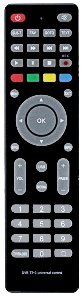 фото Пульт универсальный Huayu DVB-T2+3 для разных моделей ТВ приставок