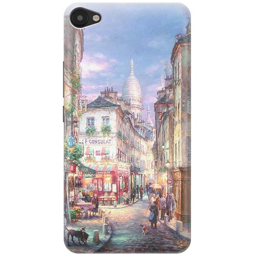 фото Re:pa накладка transparent для meizu u20 с принтом "пейзаж монмартра"