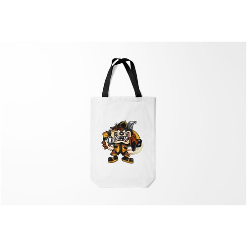 фото Сумка-шоппер / 31х42 см / профессии / пожарная охрана пожарный демон burnettie