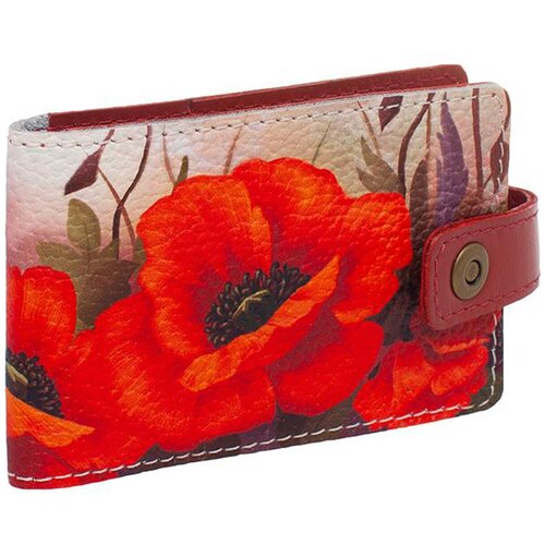 Визитница Eshemoda, натуральная кожа, 19 визиток, для женщин, красный