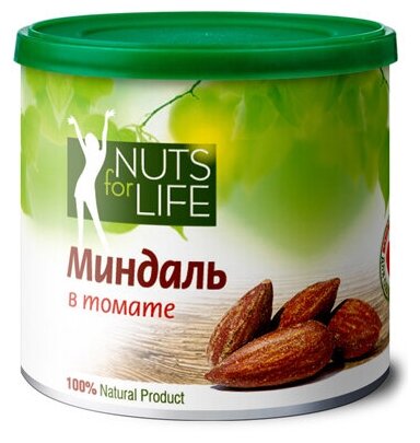 Миндаль Nuts for life жареный в томате 115 г - фотография № 3