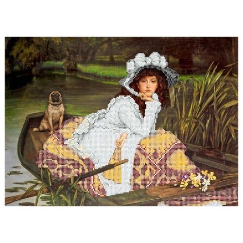 Рисунок на ткани Borovsky &Sons Ангелika, Девушка в лодке, 30*41 см (A527)