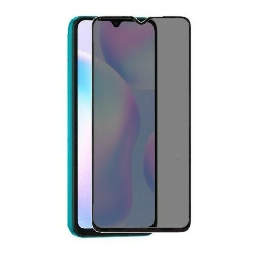 Защитное стекло антишпион на Xiaomi Redmi 9 / 9T / Стекло на Ксиоми, Сяоми Редми 9 и 9T (black).