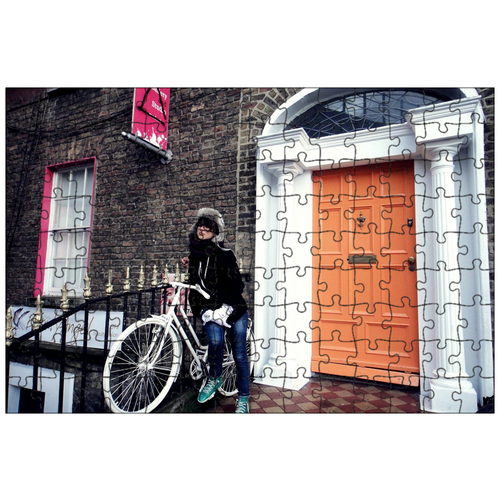 фото Магнитный пазл 27x18см."ирландия, путешествия, велосипед" на холодильник lotsprints