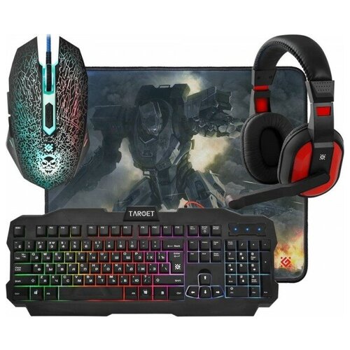 DEFENDER Клавиатура мышка PAD HEADSET TARGET MKP-350 52350 DEFENDER 419800₽