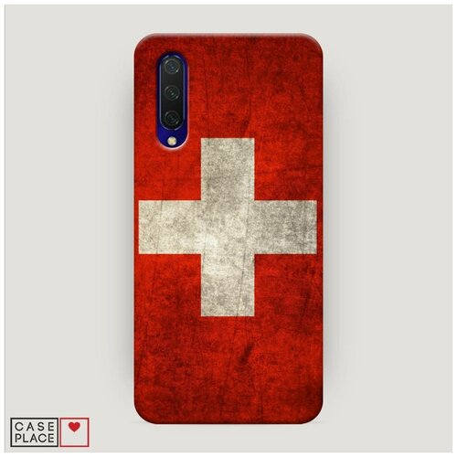 фото Чехол пластиковый xiaomi mi cc9 флаг швейцарии case place