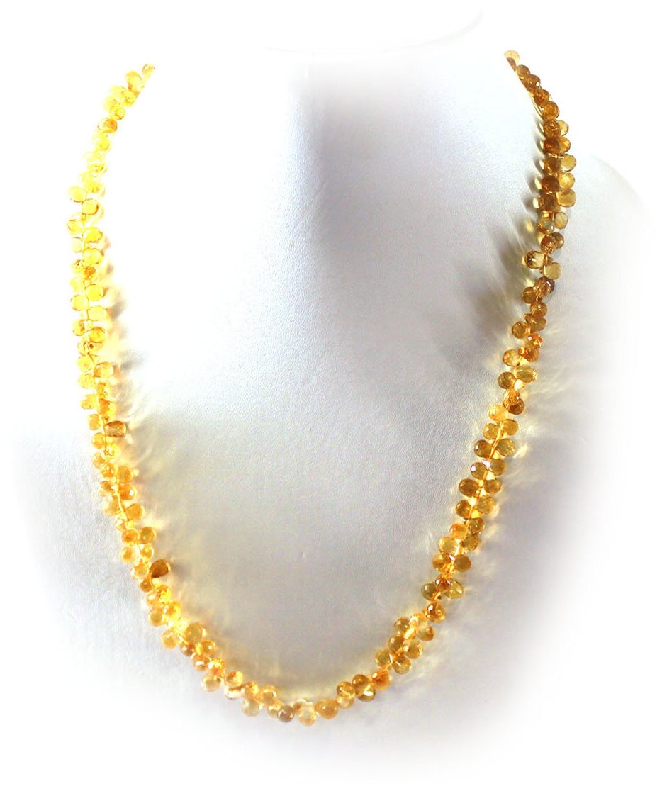 Бусы, длина 45 см, золотой — фото 1