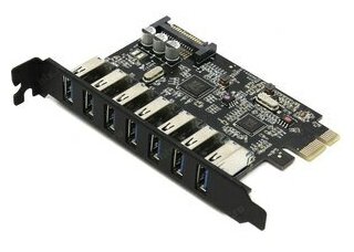 Контроллер PCI-E на 7xUSB-A 3.0 Orico PVU3-7U, черный (ORICO-PVU3-7U), 1979166