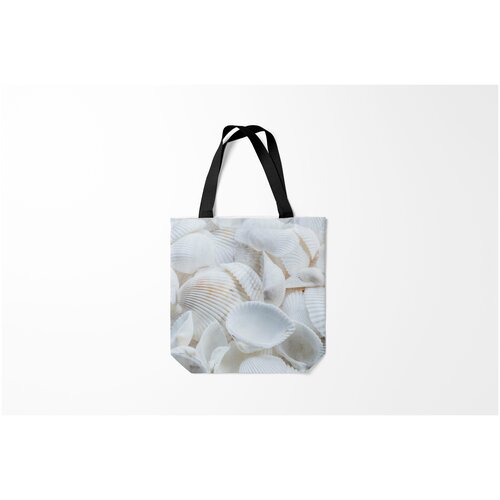 фото Сумка-шоппер / 40х40 см / популярные иллюстрации / текстуры ракушки burnettie
