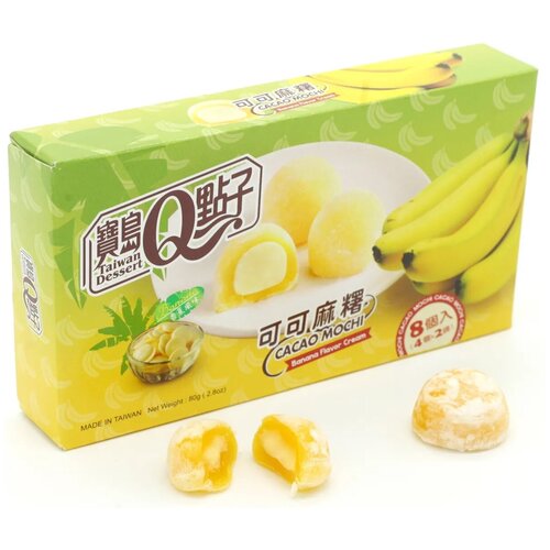Какао-моти Q-idea с бананом, 80 гр.