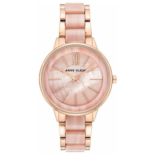 Наручные часы ANNE KLEIN Plastic 1412PKRG, розовый, золотой