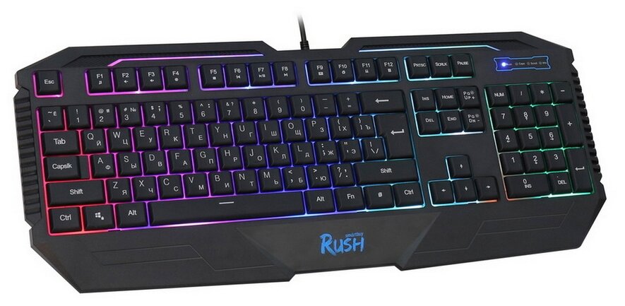 Клавиатура проводная Smartbuy Rush Nucleus USB/104+12 клавиш/Подсветка Rainbow черная (SBK-320G-K)