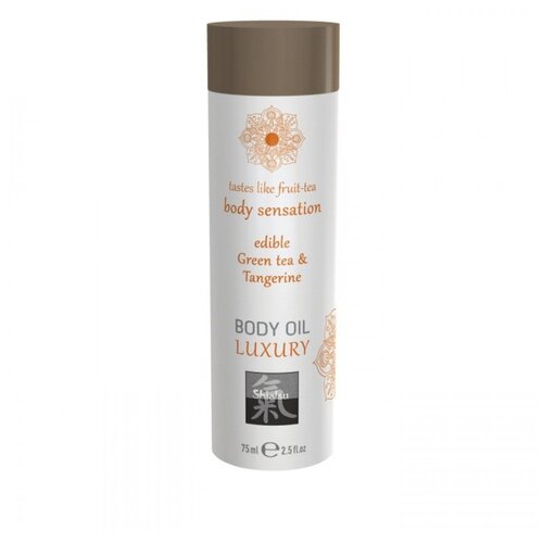 46810 Shiatsu Body Oil Luxury edible Green tea  & Tangerine, 75 мл. Съедобное масло для тела, Зеленый чай и Мандарин